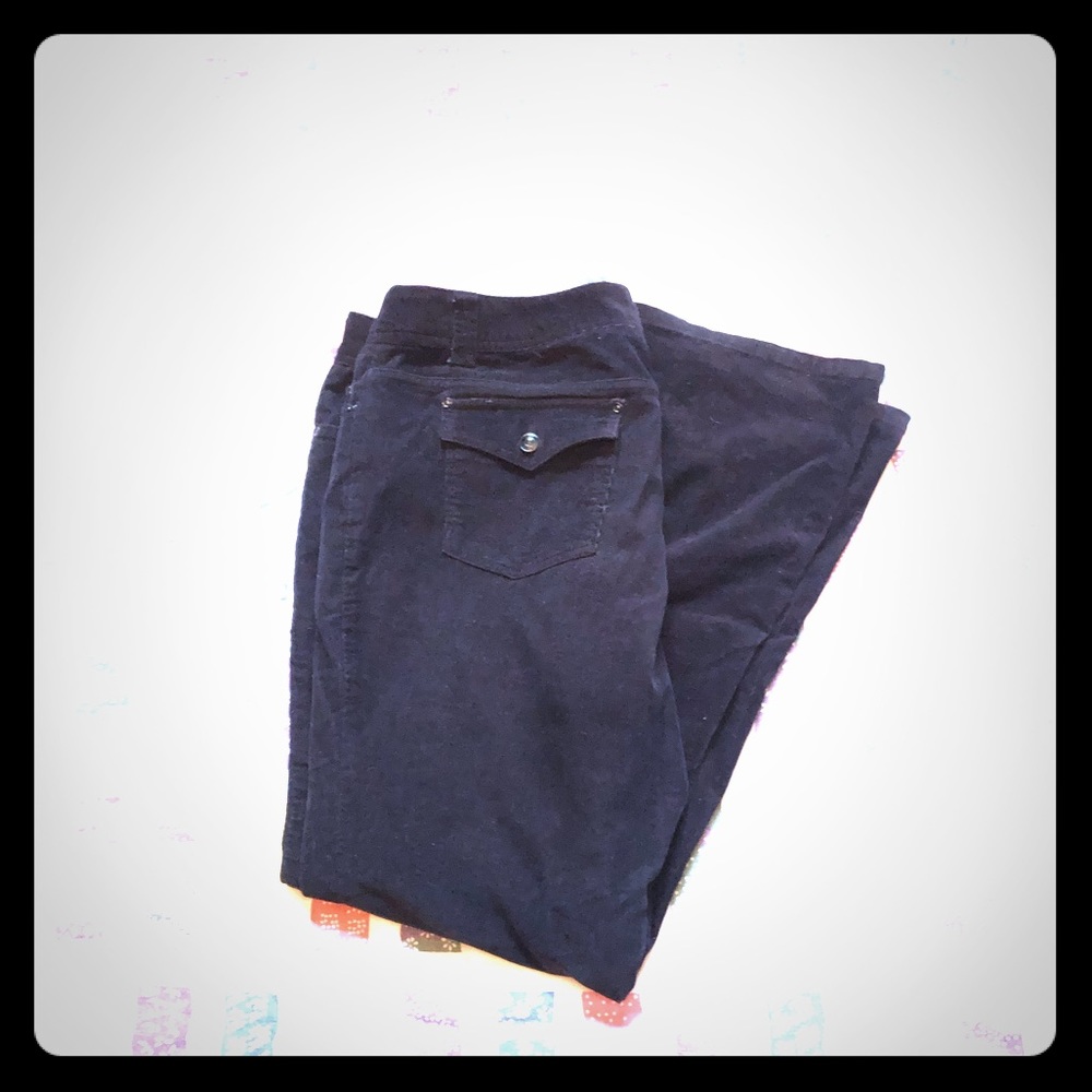 Black corduroy pants